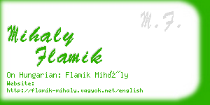 mihaly flamik business card